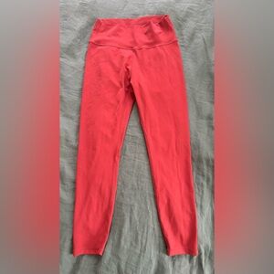 ALLFENIX Coral Red High-Waisted Leggings